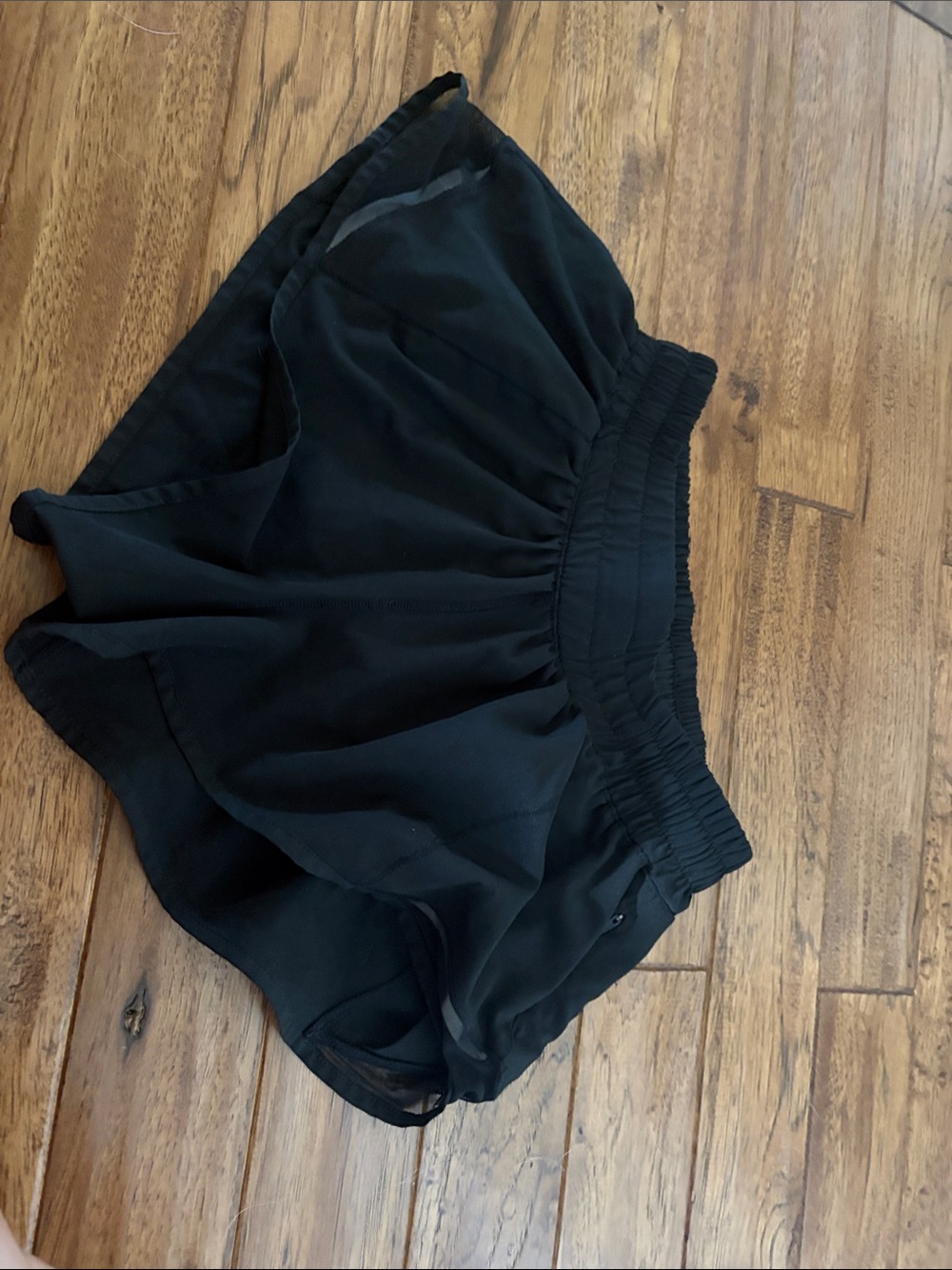 Amazon Black Women's Elastic Waist Layered Athletic Shorts